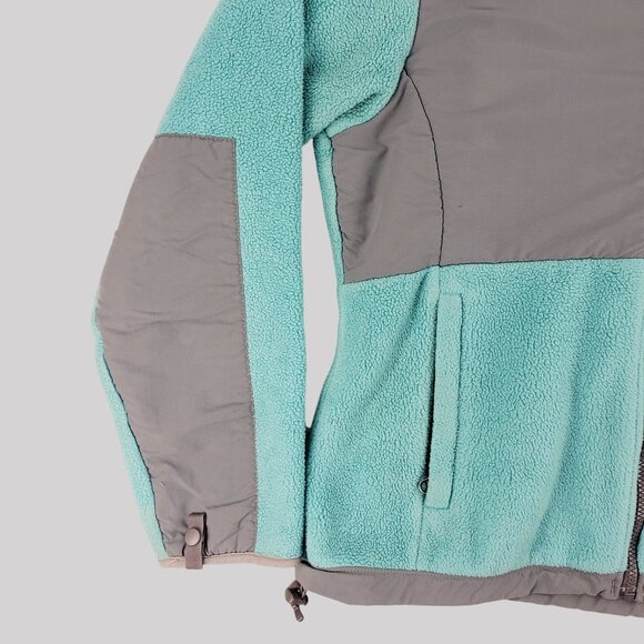 The North Face Womens Turquoise & Gray Full-Zip Fleece Jacket Size S - Picture 4 of 9